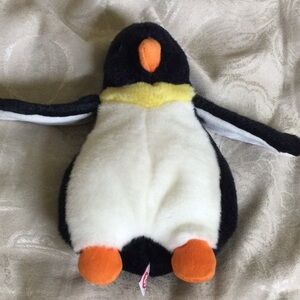 Ty Plush Penguin Plush- Black, White, Orange, Yellow